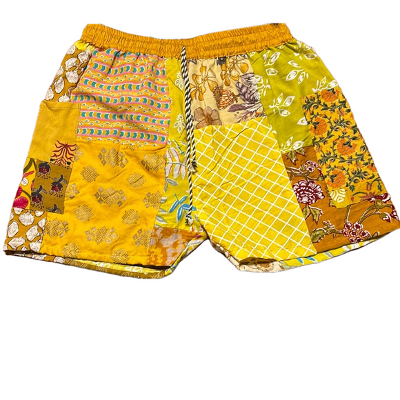 kantha Pants - Kantha Patchwork Shorts